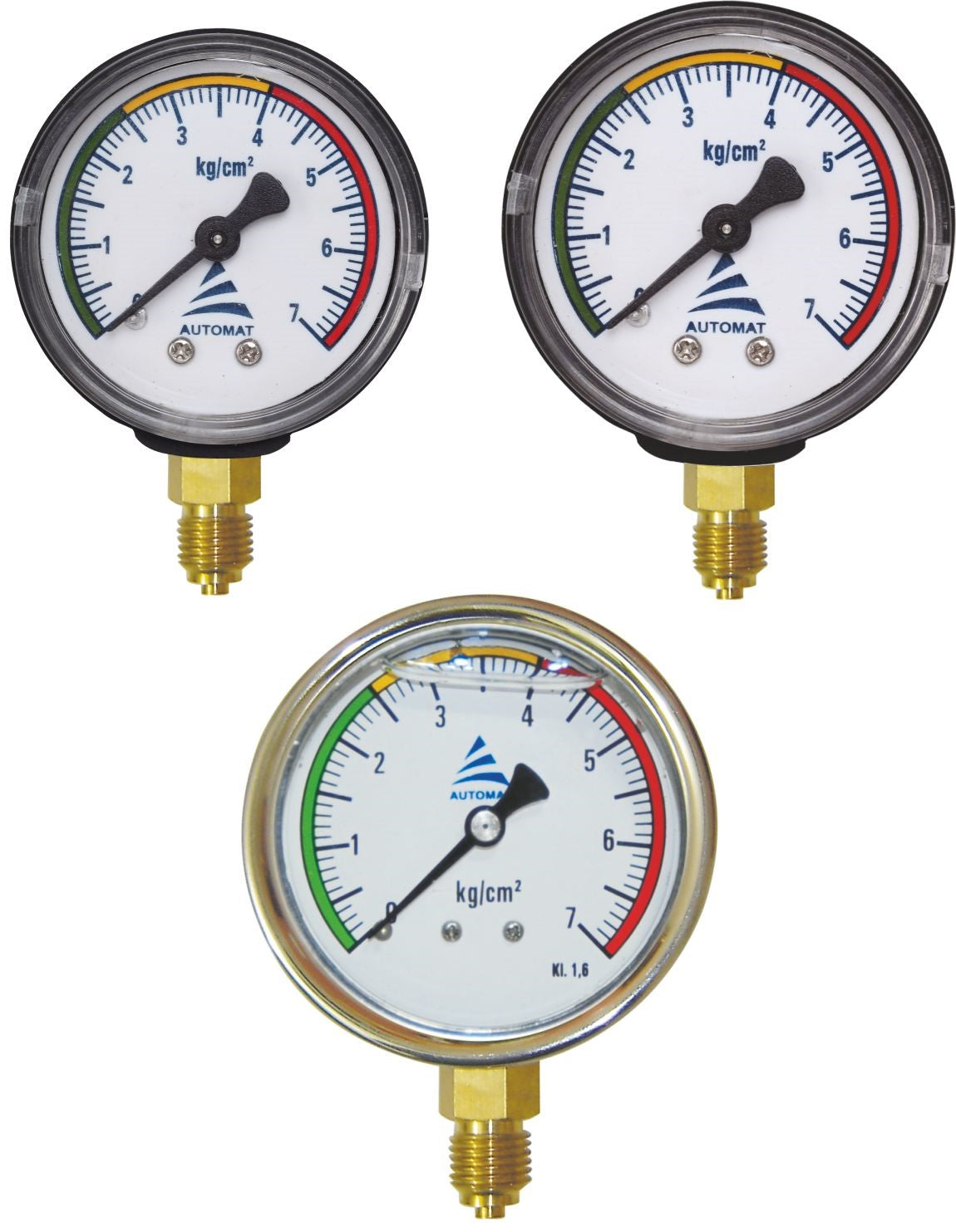 AQ320 Glycerine pressure Gauge - 0-7bar