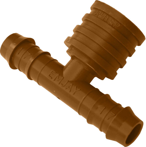 Brown Drip Female Tee - 17mm x 1/2" (MDA717)